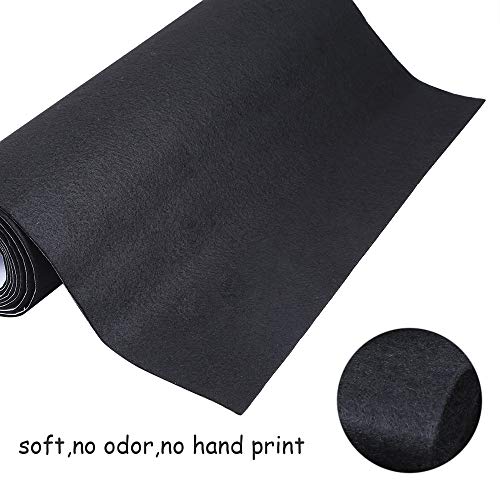 Caydo Black Self Adhesive Felt Shelf Liner for DIY Projects Costum...